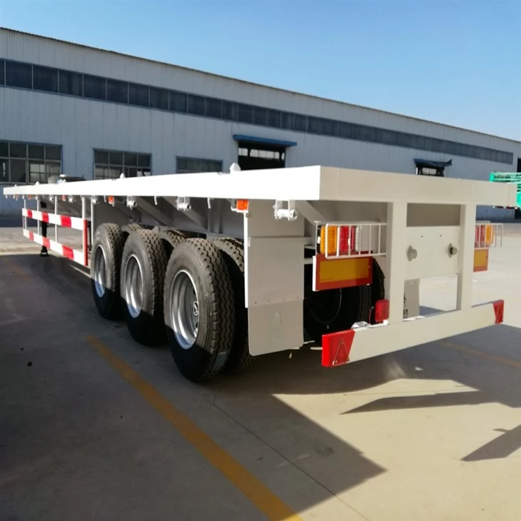 Good Quality 3 Axle Flatbed Semi Trailer For Sale